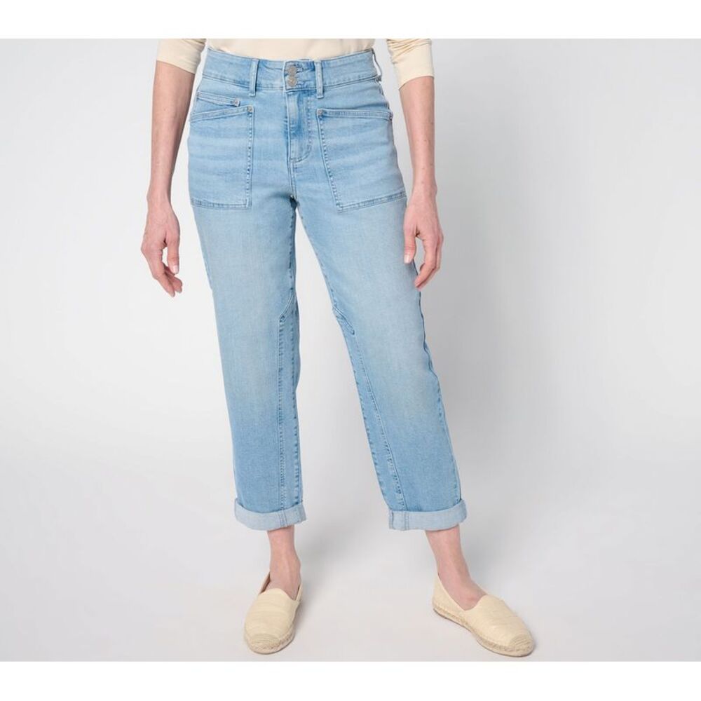 Maya J Women's Petite Pants 24P Indigo Straight Leg Ankle Jeans Blue A683883